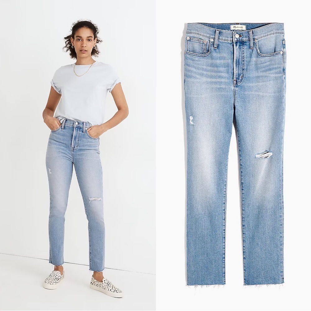 Madewell • The Perfect Vintage Jean in Coffey Wash: Worn-In Edition distressed
